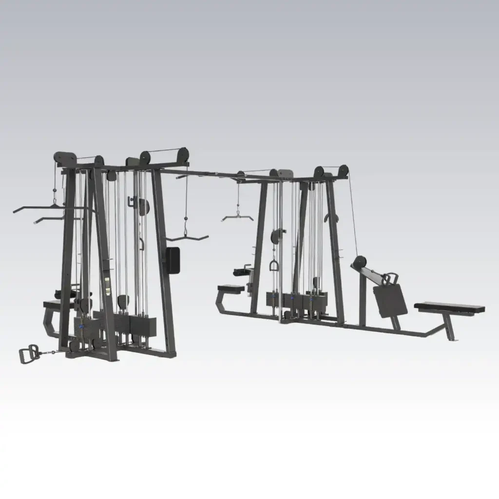 jungla de 8 estaciones peso integrado falcon fitness cdmx ultra fitness maquinas de gimnasio